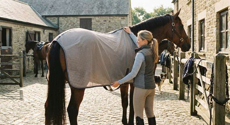 Fliegendecke Pferd Pflege und Reinigung
