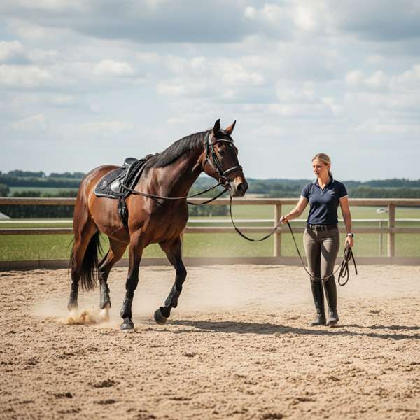 Bodenarbeit mit Pferd und Longiergurt