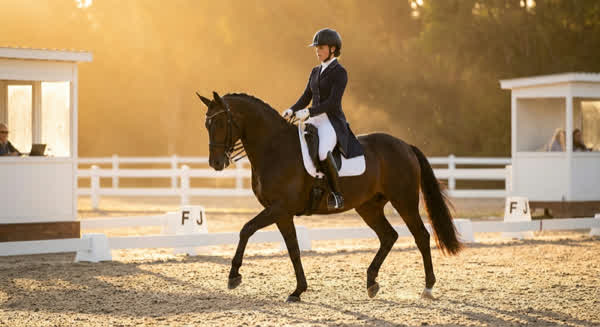 Reiterin mit modernem Reithelm – richtige Passform entscheidet