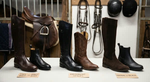 Verschiedene Damen-Reitstiefel im Vergleich – verschiedene Styles