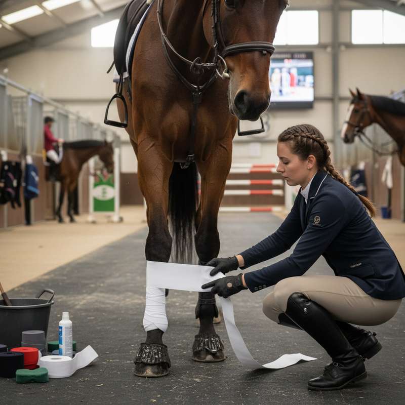 Springbandagen anlegen Technik Verschluss außen