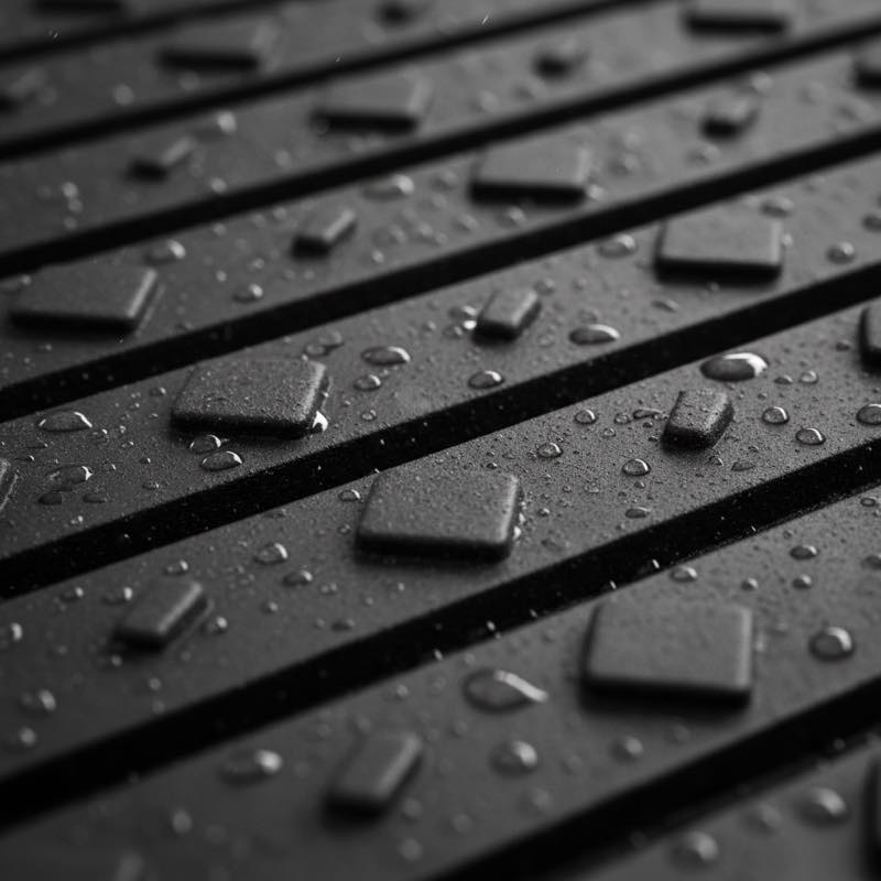 Drainage-Profil einer Stallmatte — Rutschfeste Oberfläche mit Abflusssystem